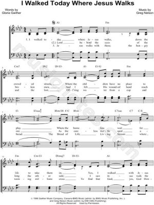 i walked today where jesus walked sheet music: What if Jesus had not only walked but also composed hymns?